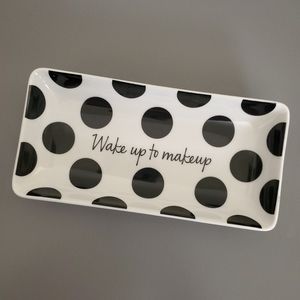 "Wake Up To Makeup" Ceramic Trinket Tray